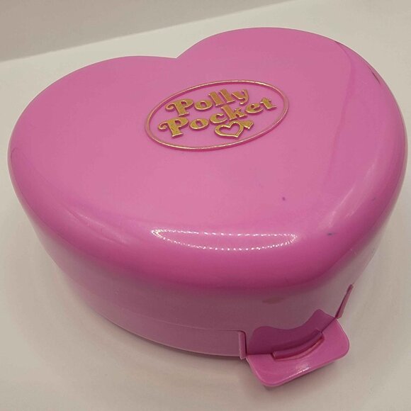 Vintage Polly Pocket Light Up Castle 1992 Pink Heart Compact Bluebird 5" Case - Picture 6 of 8